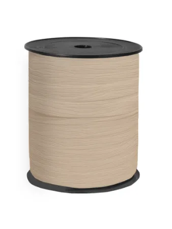 Paperlook krullint tweezijdig 10mm, Beige