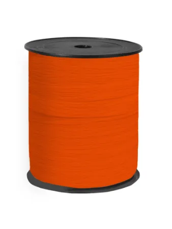 Paperlook krullint tweezijdig 10mm 250m, Oranje