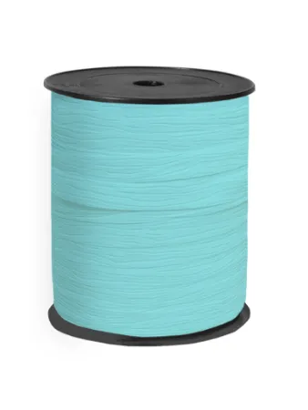 Paperlook krullint tweezijdig 10mm 250m, Baby Blauw