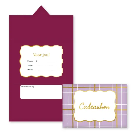 KP® Cadeaubon - Grid (lilac) - 25 stuks