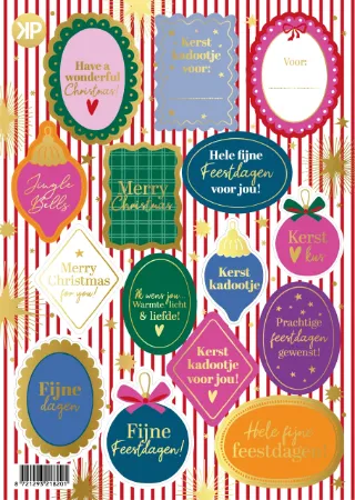 KP® A5 stickervel - Shiny Christmas - 25 vellen