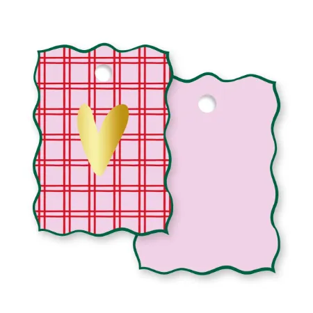 KP® Cadeaulabel - Hartje (ruit) - 40x55mm