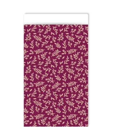 KP® Cadeauzakjes 12x19cm Luxury flowers pearple 250st