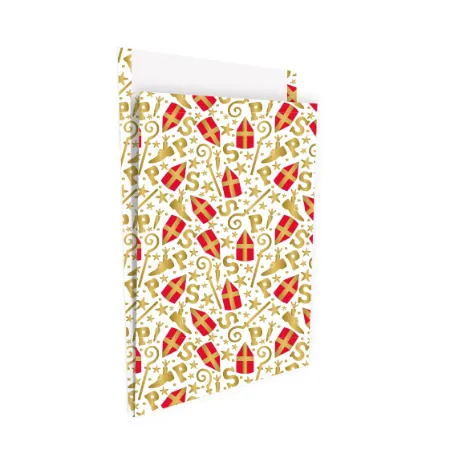 KP® Cadeauzakjes 27x34cm Mijter pret wit 250st