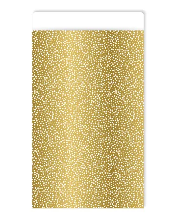 KP® Cadeauzakjes 17x25cm Luxury dots gold/white 250st