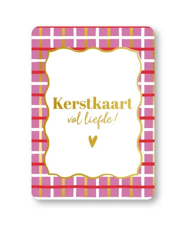 KP® Wenskaarten A6 - Kerstkaart vol liefde - 10 stuks