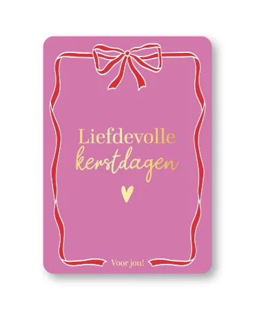 KP® Wenskaarten A6 - Liefdevolle kerstdagen - 10 stuks