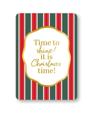 KP® Wenskaarten A6 - Time to shine! It is Christmas time - 10 stuks
