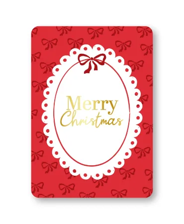 KP® Wenskaarten A6 - Merry Christmas (rood) - 10 stuks