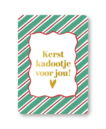 KP® Wenskaarten A6 - Kerst kadootje voor jou - 10 stuks