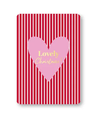 KP® Wenskaarten A6 - Lovely Christmas (hart) - 10 stuks