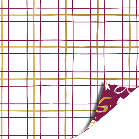 Afbeeldingen van KP® Cadeaupapier 50cm 100m - Bows burgundy purple