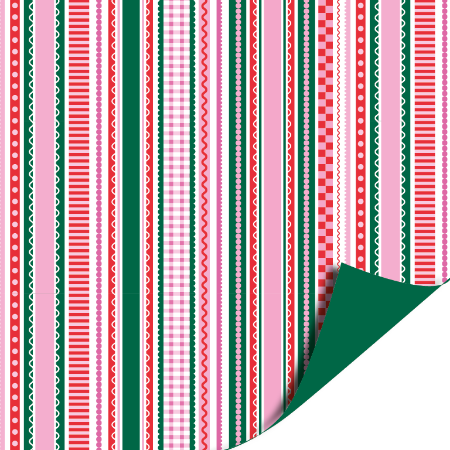 Afbeeldingen van KP® Cadeaupapier 30cm 100m - Colorful ribbons