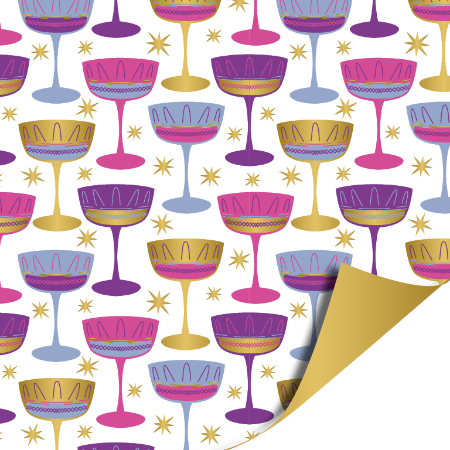 Afbeeldingen van KP® Cadeaupapier 30cm 100m - Raise your glass