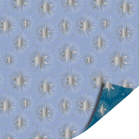 Afbeeldingen van KP® Cadeaupapier 50cm 100m - Stargazing blue/silver