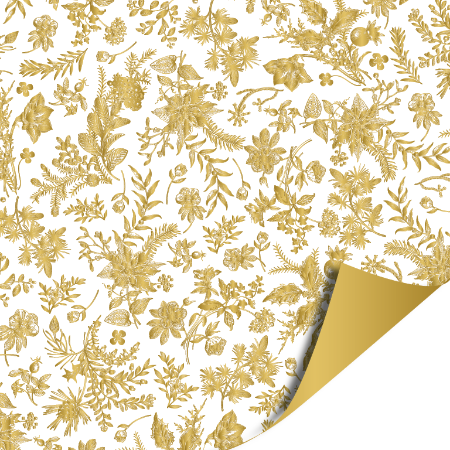Afbeeldingen van KP® Cadeaupapier 40cm 100m - Winter nature gold