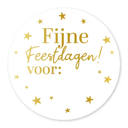 KP® Stickers D50mm - Fijne feestdagen, voor: 250p/r