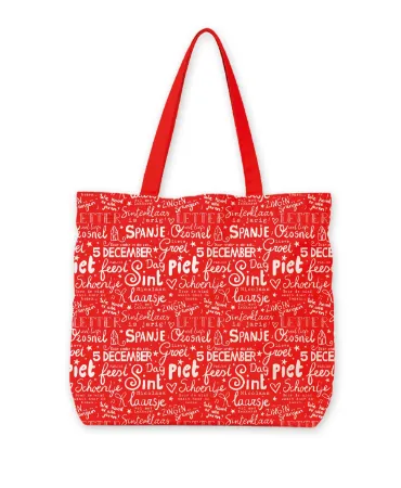 KP® Canvas tas - Letter pret rood 48x15x38cm