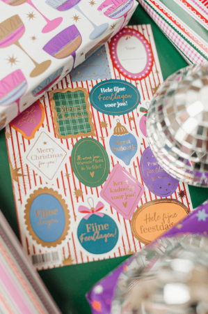KP® A5 stickervel - Shiny Christmas - 25 vellen