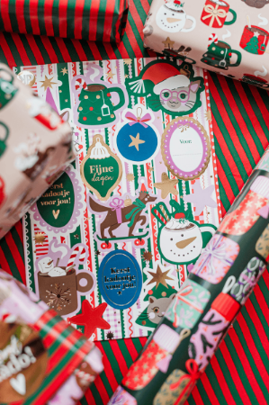 KP® A5 stickervel - Christmas party - 25 vellen