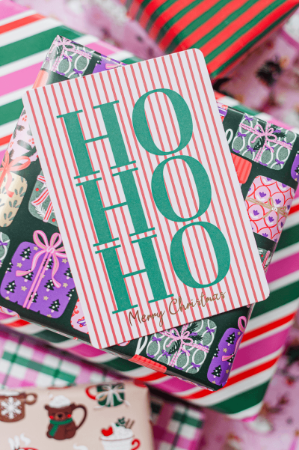 KP® Wenskaarten A6 - Ho Ho Ho Merry Christmas - 10 stuks