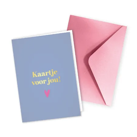 KP® Wenskaarten gevouwen - Kaartje voor jou (lichtblauw) - 5 stuks