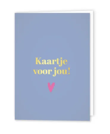 KP® Wenskaarten gevouwen - Kaartje voor jou (lichtblauw) - 5 stuks