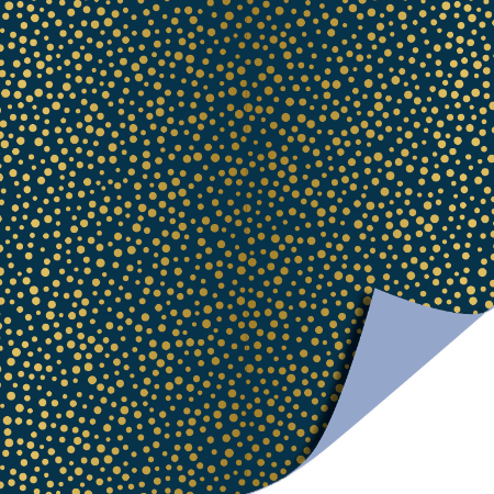 Afbeeldingen van KP® Cadeaupapier 50cm 200m - Luxury dots darkblue