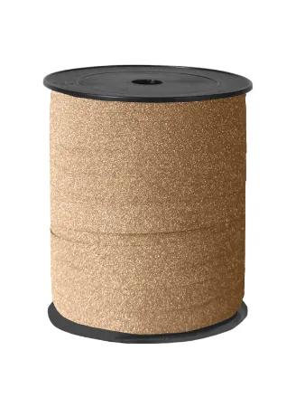 Glitter Krullint 10mm x 150m, Roestbruin