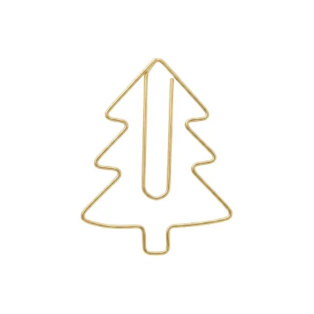 Kerstboom clips goud 30x25mm, 100st