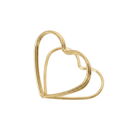 Kaarthouder hart goud 26x30mm, 30st