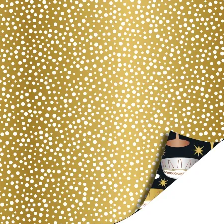 Afbeeldingen van KP® Cadeaupapier 30cm 100m - Raise your glass gold